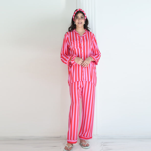 CANDY STRIPES SUMMER LINEN PJS