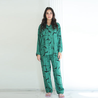 GREEN DREAMS WINTER LINEN PJS