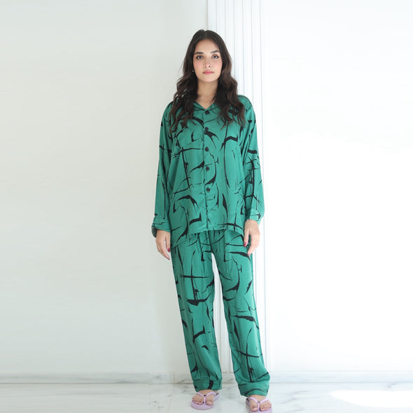 GREEN DREAMS WINTER LINEN PJS