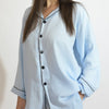 POWDER BLUE SOLID SUMMER LINEN