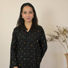 BLACK MULTI HEARTS SUMMER LINEN PJS