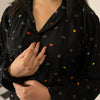 BLACK MULTI HEARTS SUMMER LINEN PJS