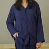 NAVY SOLID SUMMER LINEN PJS