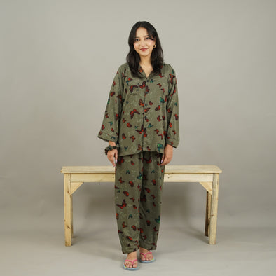 BUTTERFLIES SUMMER LINEN PJS