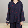 MIDNIGHT FLEUR SUMMER LINEN PJS