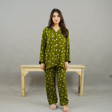 OLIVE BLOOM SUMMER LINEN PJS