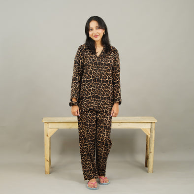 LEOPARD LUX SUMMER LINEN PJS