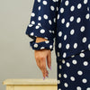 NAVY POLKA SUMMER LINEN PJS