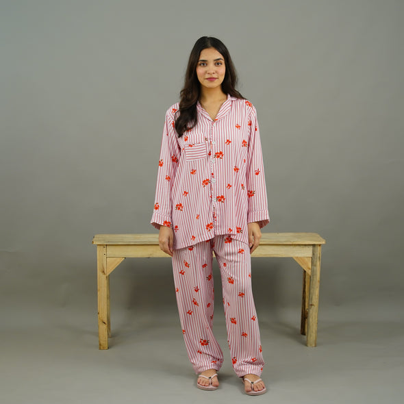 ROSETTE CHARM SUMMER LINEN PJS
