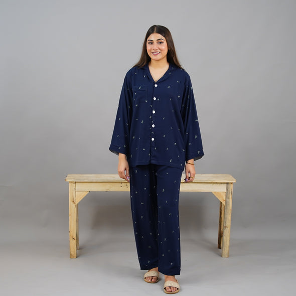 BLUE SERENITY SUMMER LINEN PJS