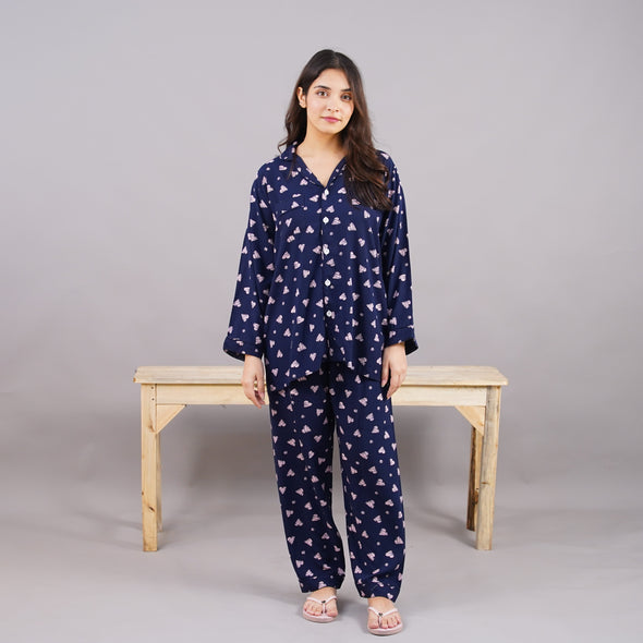 MOONLIT HEARTS SUMMER LINEN PJS