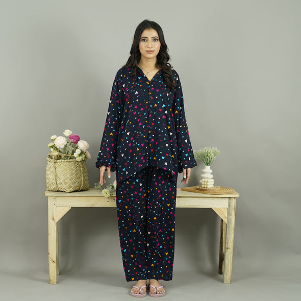 NAVY BLISS SUMMER LINEN PJS
