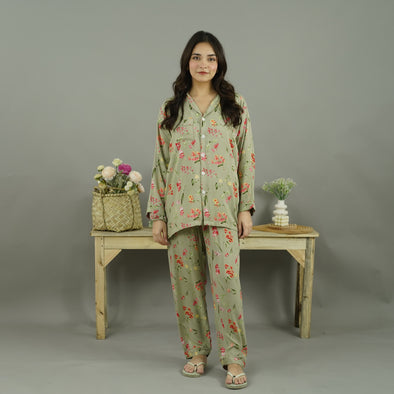 OLIVE PETALS SUMMER LINEN PJS