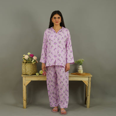 LAVENDER BLOOM SUMMER LINEN PJS