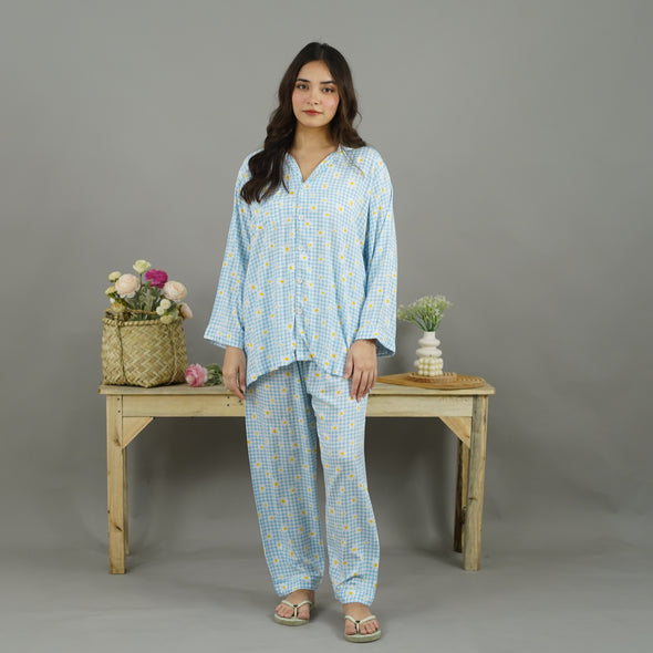 DAISY CHECKS SUMMER LINEN PJS