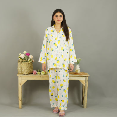 ZESTY PETALS SUMMER LINEN PJS