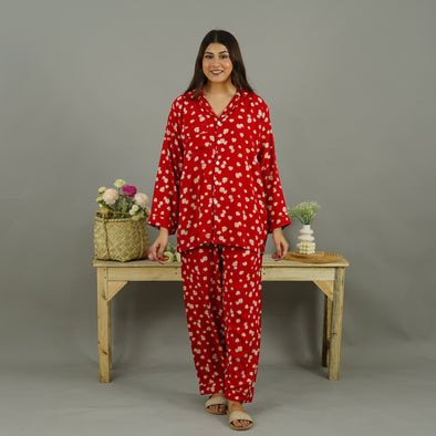 SCARLET PETALS SUMMER LINEN PJS