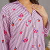 FLORAL STRIPES SUMMER LINEN PJS