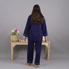 MIDNIGHT BLUE SOLID LINEN PJS.