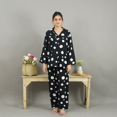 NOIR POLKA SUMMER LINEN PJS