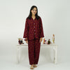 MAROON ROSE LINEN PJS