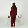 MAROON ROSE LINEN PJS