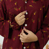 MAROON ROSE LINEN PJS