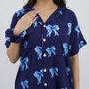 SAPPHIRE BOW LINEN PJS