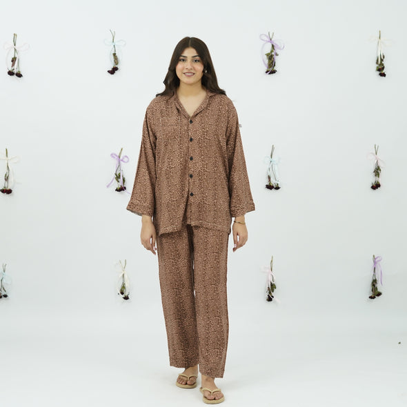 COCOA CHEETAH SUMMER LINEN PJS
