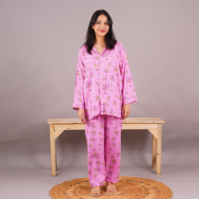 PINK PEONY SUMMER LINEN PJS