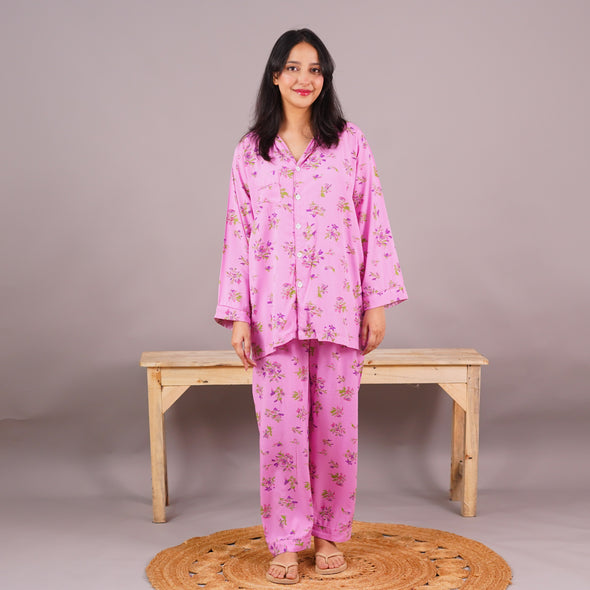 PINK PEONY SUMMER LINEN PJS