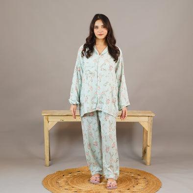 CLOUD BLOOM SUMMER LINEN PJS