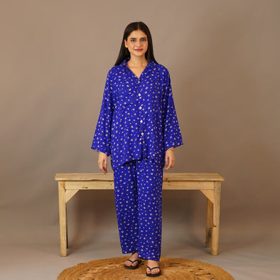 BLUE ORCHID SUMMER LINEN PJS