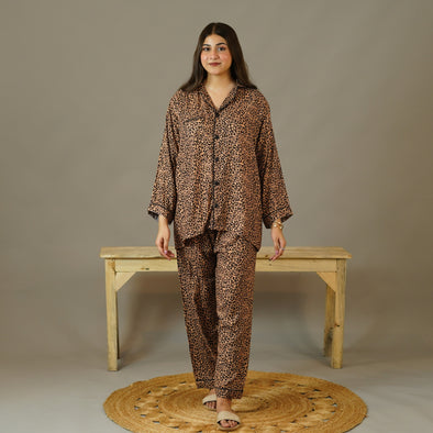 CHEETAH SUMMER LINEN PJS