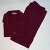 MAROON CHIKAN KARI SOLID PJS